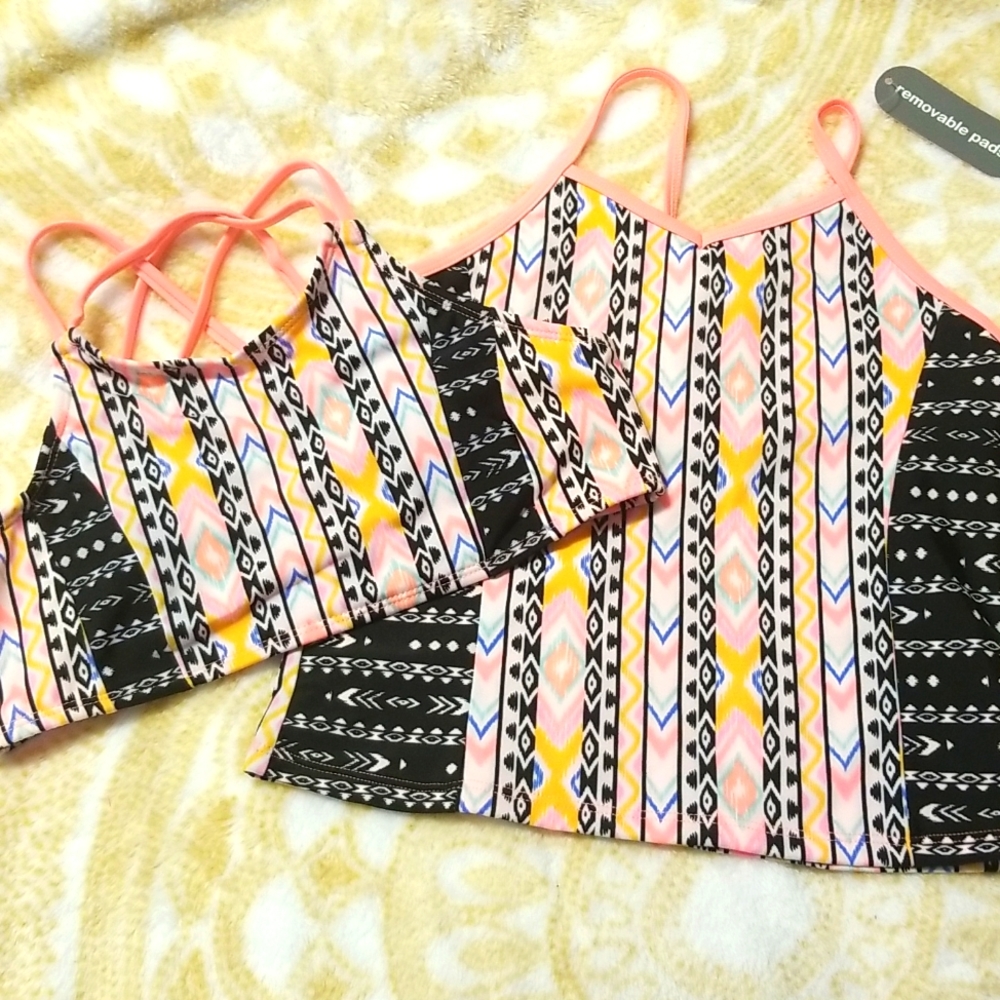 NWT Wonder Nation Swim Tops Sz 10/12 Plus